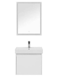 Комплект мебели Aquanet Nova Lite 60 / 75 1+1 ящик белый глянец, 60, белый глянец