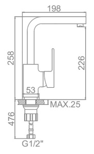 Смеситель для кухонной мойки Ledeme L4030-2
