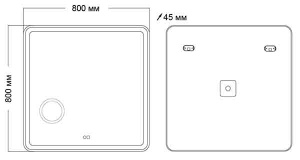 Зеркало Grossman Leo 80 / 90 / 100, 80х80