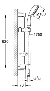 Душевой гарнитур Grohe Tempesta New Rustic IV 27609001