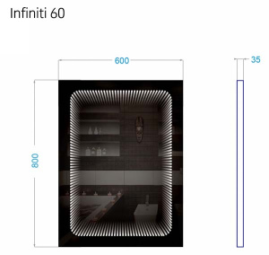 Зеркало Alavann Infiniti 60 / 70 / 80 / 90 / 100, 100х80