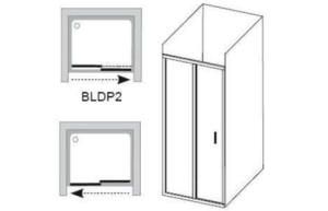 Душевая дверь Ravak Blix BLDP2 профиль блестящий, 110/Grape