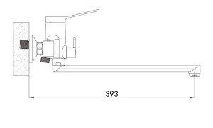 Смеситель для ванны Shevanik S6222T