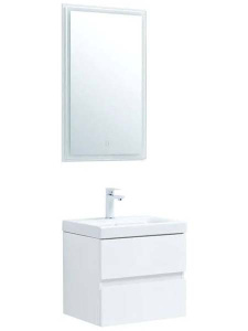 Комплект мебели Aquanet Беркли 50 / 60 / 80 белый глянец, 60, белый глянец