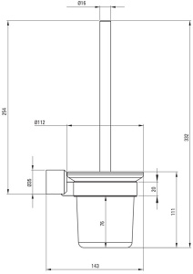 Ершик для унитаза Deante Arnika Titanium ADA_D711