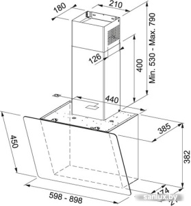 Кухонная вытяжка Franke Smart Vertical 2.0 FPJ 915 V BK/DG 330.0573.295 фото 2