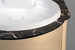 Столешница Belux Толедо 1300 мрамор черный П-02, 128х61, мрамор черный глянцевый