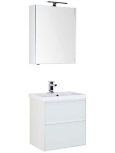 Комплект мебели Aquanet Гласс 60 / 70, 60, белый глянец