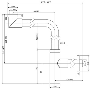 Сифон для умывальника Wellsee Drainage System 182124000