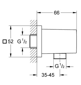 Шланговое подключение Grohe Euphoria Cube 27704000