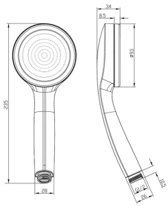 Душевая лейка Iddis SpaHome SPA1F00i18
