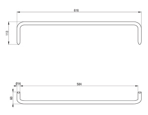 Держатель для полотенец Deante Silia Steel ADI F621