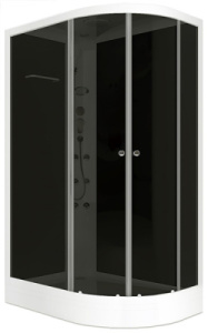 Душевая кабина Domani-Spa Delight 128 черная тонированная, 120х80 L, тонированный
