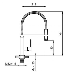 Смеситель для кухонной мойки Ahti Kemi KM823019