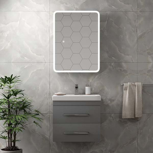 Шкаф-зеркало Континент Emotion LED 50 / 60, 50х80, белый