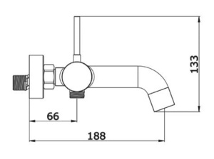 Смеситель для ванны Vivi Felice 0640 Cromo / 0640 Nichel, хром