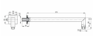 Кронштейн для верхнего душа Deante Cascada NAC 046K