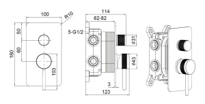 Смеситель встраиваемый Allen Brau Priority 5.31A11-31