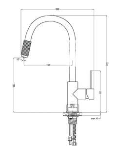 Смеситель для кухонной мойки Deante Aster BCA 064M с подключением к фильтру воды