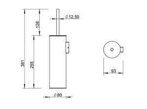 Ершик для унитаза Whitecross Ergo ER2272GL / ER2272GLB, золото