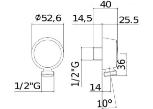 Шланговое подключение Paffoni Lusso ZACC130BO