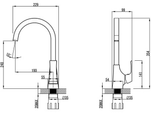 Смеситель для кухонной мойки Lemark Unit LM4555C