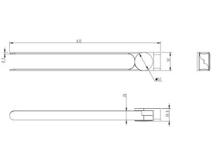 Держатель для полотенец Grocenberg AC0055 золото / золото матовое, золото