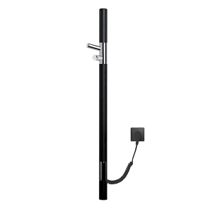 Полотенцесушитель Gloss&Reiter Е2 ENKEL.E2.L.15х75.H2.TIMER.BLACK-CHROME.СМ1 электрический (таймер), 11х75 1 секция 2 крючка, черный, хром