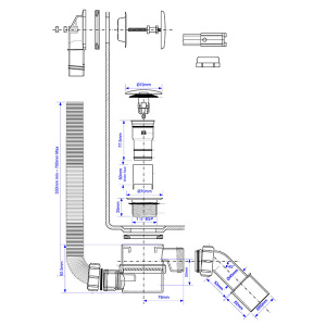 Сифон для ванны McAlpine HC2600CLSN Click Clack