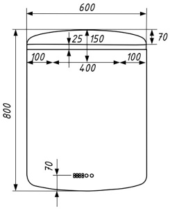 Зеркало Caprigo Софт 60 2060HW / 80 2061HW / 100 2062HW, 60х80
