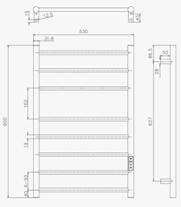Полотенцесушитель Ganzer GZ958050-C электрический