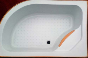Душевая кабина Coliseum Simple T120 белая, 120х80, матовый