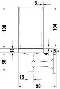 Стакан Duravit Starck T 0099314600