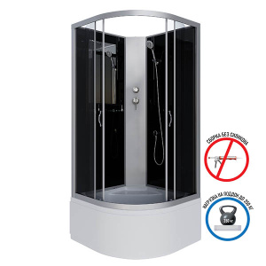 Душевая кабина Niagara Classic NG-2507-14BK / NG-2508-14BK / NG-2509-14BK, 100х100, тонированный