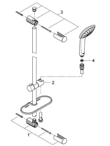 Душевой гарнитур Grohe Euphoria 110 Моno 2726600E