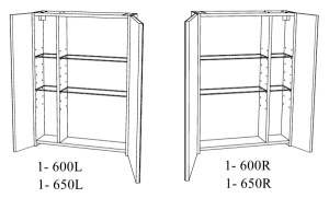Шкаф-зеркало Garda 1-600 / 1-650, 60/белый