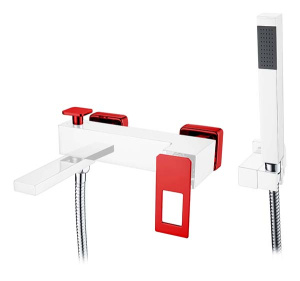 Смеситель для ванны Boheme Q 143-CRR.2 Chrome Red