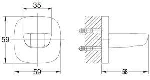 Держатель для душевой лейки Omnires Hudson 8879ACR