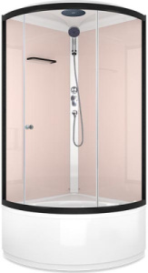 Душевая кабина Domani-Spa Simple high pink capuchino, 90х90, прозрачный