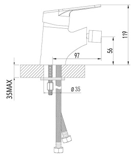 Смеситель для биде Lemark Luna LM4108C