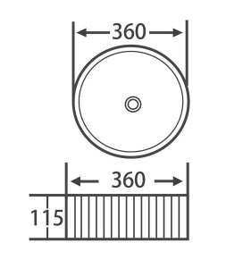 Умывальник Roxen Royal 570175, 36х36