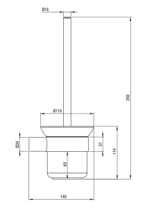 Ершик для унитаза Deante Round Titanium ADR_D711
