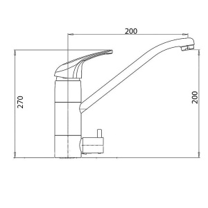 Смеситель для кухонной мойки Wisent W4298B под фильтр