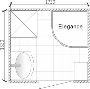 Душевая кабина Domani-Spa Elegance, 90х90, прозрачный
