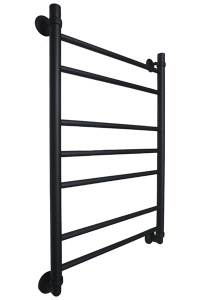 Полотенцесушитель Маргроид Вид 10 нижнее подключение черный матовый, 80х40 7 перекладин 1 дюйм