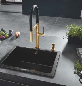 Смеситель для кухонной мойки Grohe Essence 30294GL0 / 30294GN0, холодный рассвет глянец