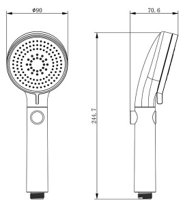 Душевая лейка Lemark LM0818CW