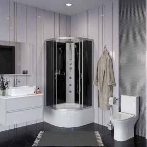 Душевая кабина Niagara Classic NG-2507-14BKTG / NG-2508-14BKTG / NG-2509-14BKTG, 100х100, тонированный