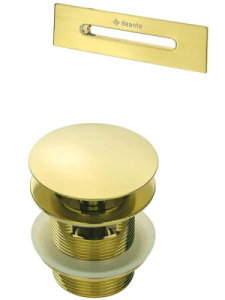 Донный клапан Deante Gold Br KYY_R10B для ванны, брашированное золото