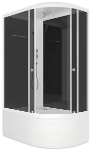 Душевая кабина Domani-Spa Delight 128 high черная тонированная, 120х80 L, тонированный